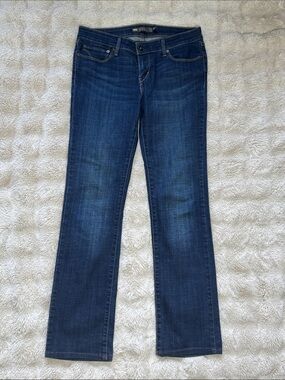 LEVI'S Slight Curve Mid Rise Straight Dark Wash Denim Jeans Size 28